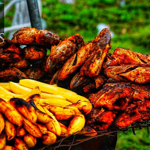 Grilled Fish and plantain
